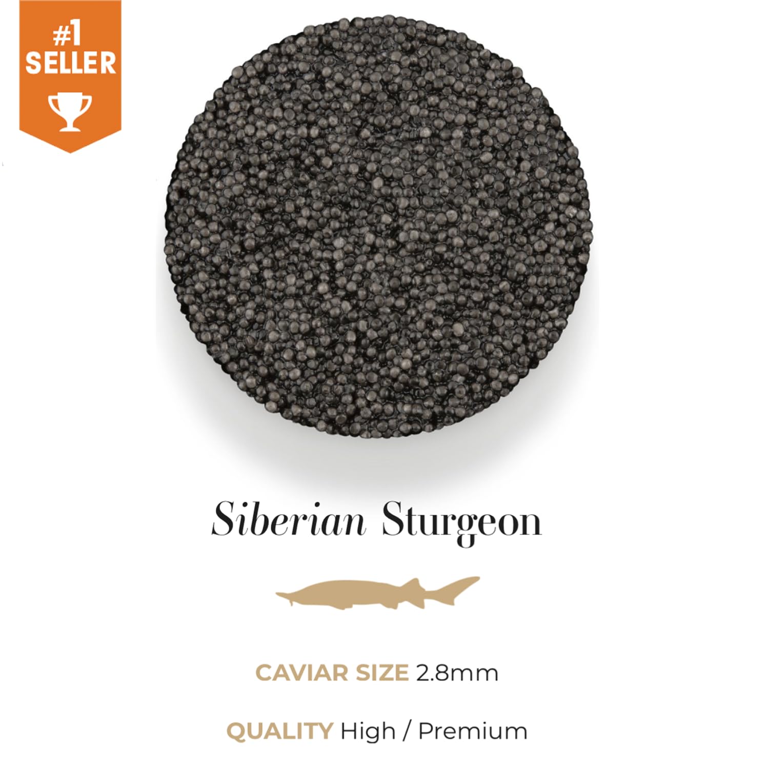 ๐๐๐๐๐๐๐๐๐๐ - KASPIAN Collection - Premium Osetra Sturgeon Black  - 3.5 oz / 100 g - Premium Black  with Classical Malossol Taste from Sturgeon Black Roe by  d'Eden