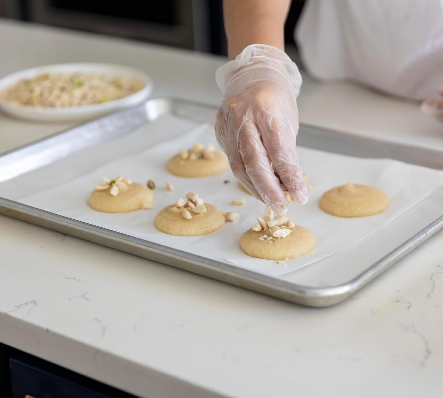 - Ghorabieh Marzipan Cookies – A Luxurious Traditional Persian Treat Made with Premium Pistachios, Offering a Buttery Texture and Unforgettable Flavor. Perfect for Gifting, Celebrations, or Indulging Yourself! Bake to your order. Gluten Free.