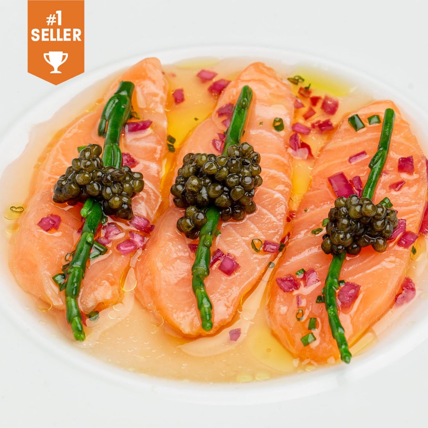 𝐁𝐄𝐒𝐓𝐒𝐄𝐋𝐋𝐄𝐑 - KASPIAN Collection - Premium Osetra Sturgeon Black  - 3.5 oz / 100 g - Premium Black  with Classical Malossol Taste from Sturgeon Black Roe by  d'Eden
