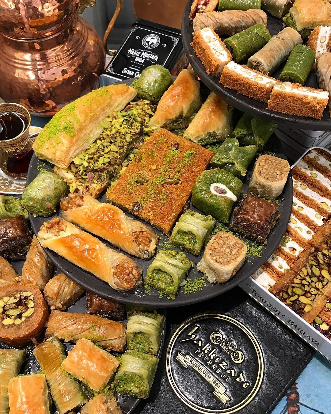 , Authentic Turkish Baklava, Daily, Freshly Handmade Desserts, Sweets, Snacks, Delights, Treats, Pistachio, Walnut, Gift for Birthdays, Anniversary, Celebration, Party, Special Event