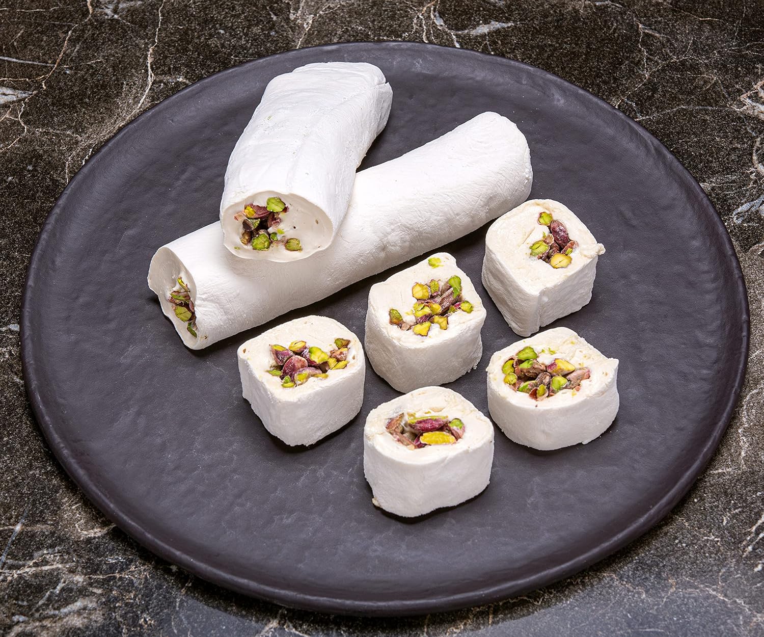 , Turkish Delight, Dessert Snacks, Pistachio, Hazelnut, Walnut, Fig, Orange, Pomegranate, Kiwi, Honey, Milk - Turkish Sweets Tray Gift Ideas for Birthday, Christmas