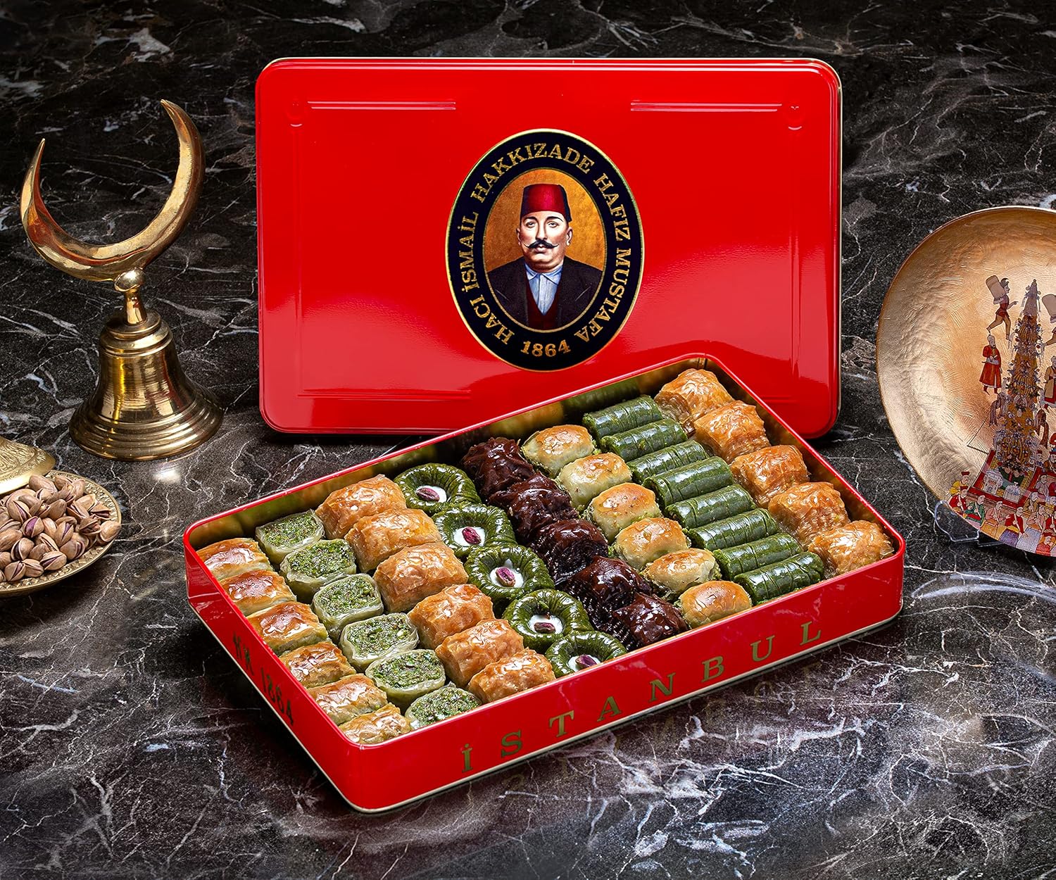 , Authentic Turkish Baklava, Daily, Freshly Handmade Desserts, Sweets, Snacks, Delights, Treats, Pistachio, Walnut, Gift for Birthdays, Anniversary, Celebration, Party, Special Event